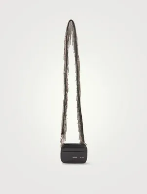 Bike Crystal Fringe Leather Chain Wallet