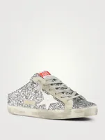 Super-Star Sabot Glitter Mule Sneakers With Leather Star