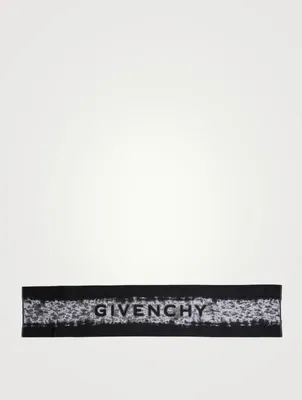Wool Knit Logo Scarf