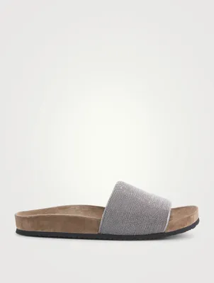 Leather Slide Sandals