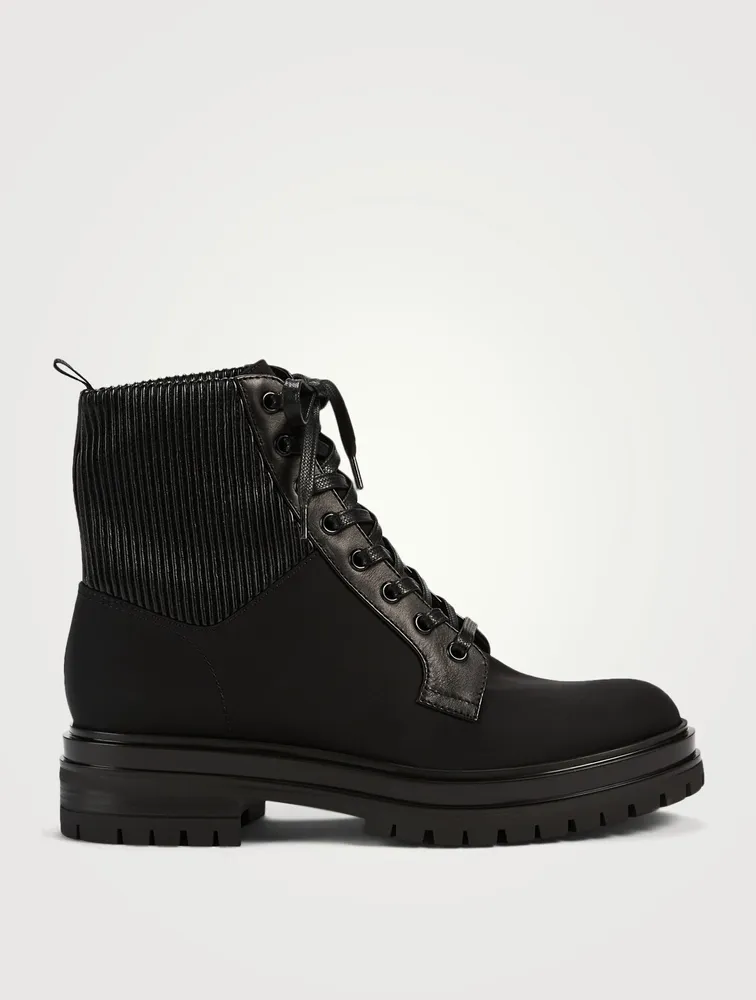 Martis 20 Fabric And Leather Combat Boots