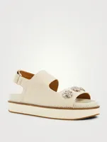 Juta Slingback Sandals with Crystal