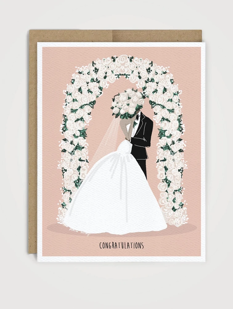Forever Floral Wedding Card