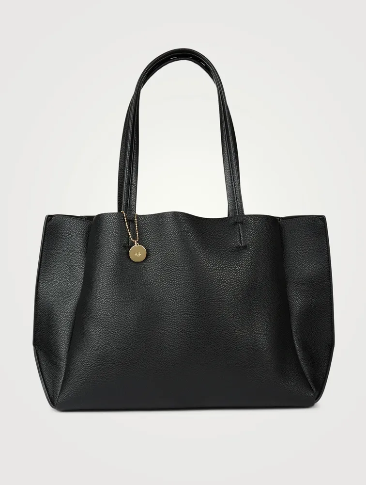 Large Vegan Leather Tote Bag