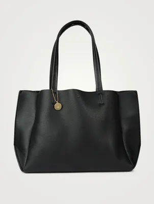 Large Vegan Leather Tote Bag