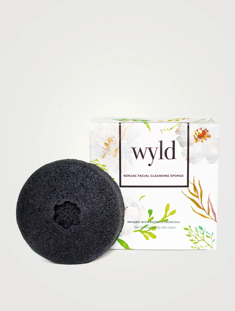 Charcoal Konjac Facial Cleansing Sponge