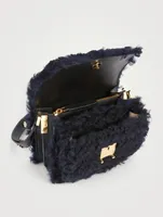 Trunk Mini Shearling Crossbody Bag
