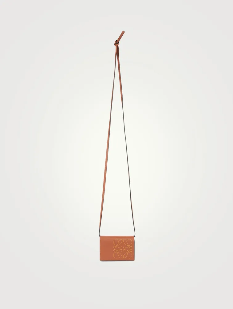 Brand Leather Card Hold With Strap