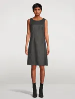 Stretch Wool Sheath Dress