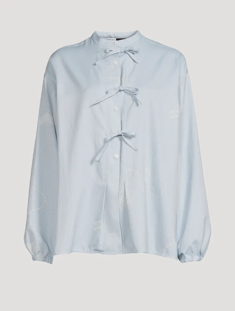 Paula's Ibiza Lizard Jacquard Blouse