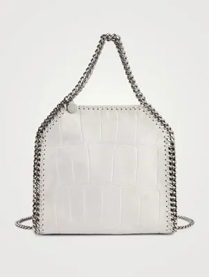Mini Falabella Croc-Embossed Tote Bag