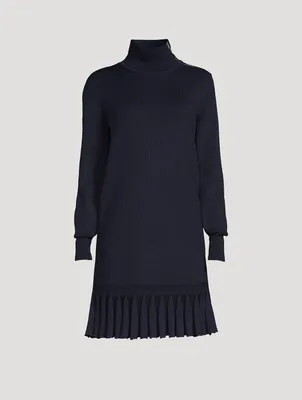 Drop-Waist Knit Mini Dress