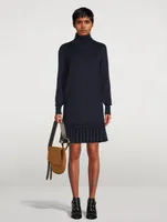 Drop-Waist Knit Mini Dress