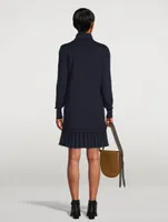 Drop-Waist Knit Mini Dress