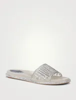 Crystal Mesh Pool Slide Sandals