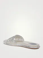 Crystal Mesh Pool Slide Sandals