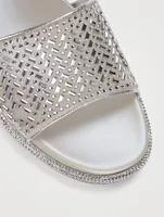 Crystal Mesh Pool Slide Sandals