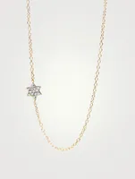 Love Letter 14K Gold Pavé Star of David Necklace With Diamonds