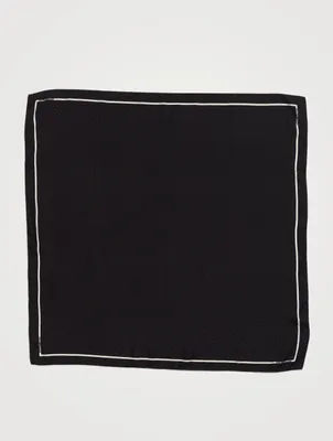 Cassandra Silk Jacquard Dotted Square Scarf