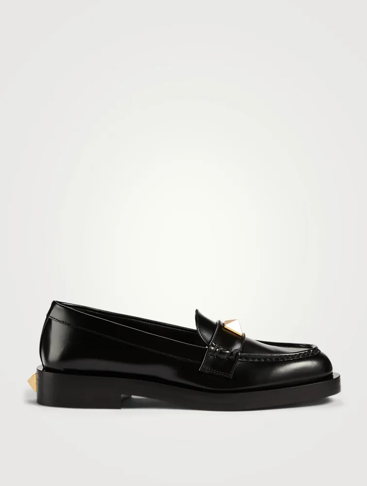 Roman Stud Leather Loafers