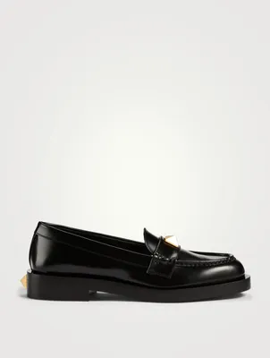 Roman Stud Leather Loafers