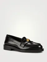 Roman Stud Leather Loafers