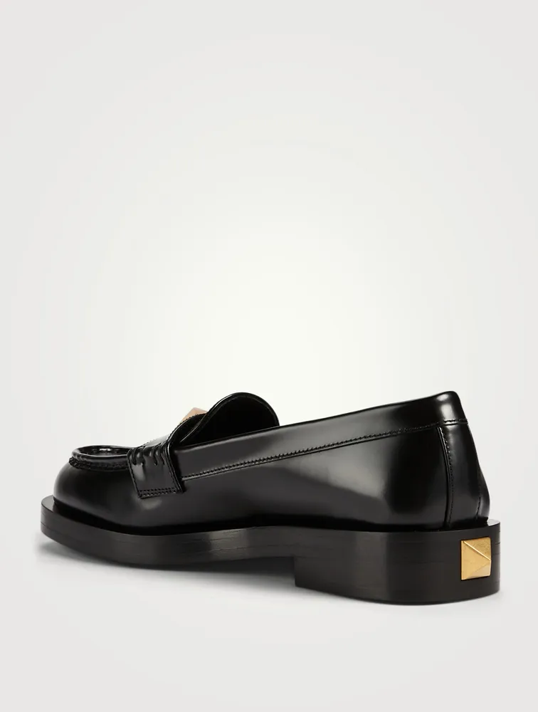Roman Stud Leather Loafers