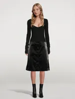 Olvera Knit Square Neck Long-Sleeve Top