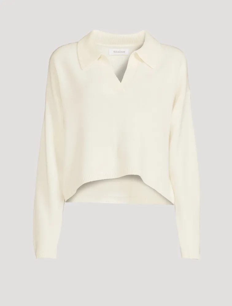 Cashmere V-Neck Polo
