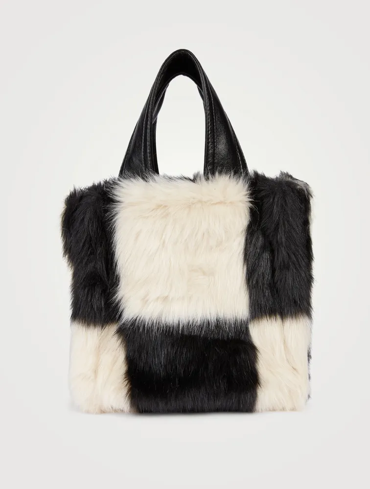 Small Lucille Faux Fur Tote Bag