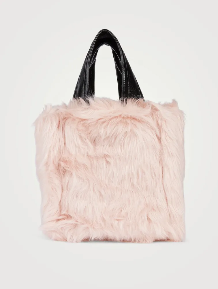 Small Lucille Faux Fur Tote Bag