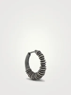 Acies Satellite Hoop Oxidized Silver Earring