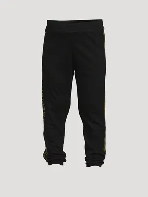 Kids Cotton Leggings With Side Stripe
