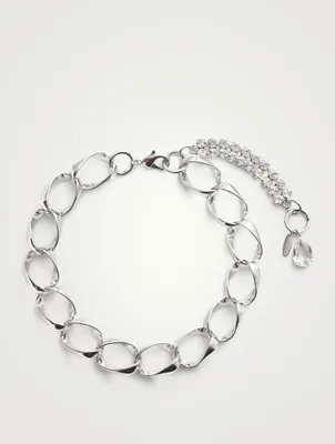 Giant Chain Necklace With Crystals