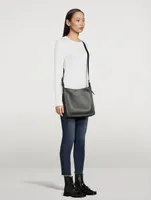 Large Le Foulonné Leather Square Crossbody Bag