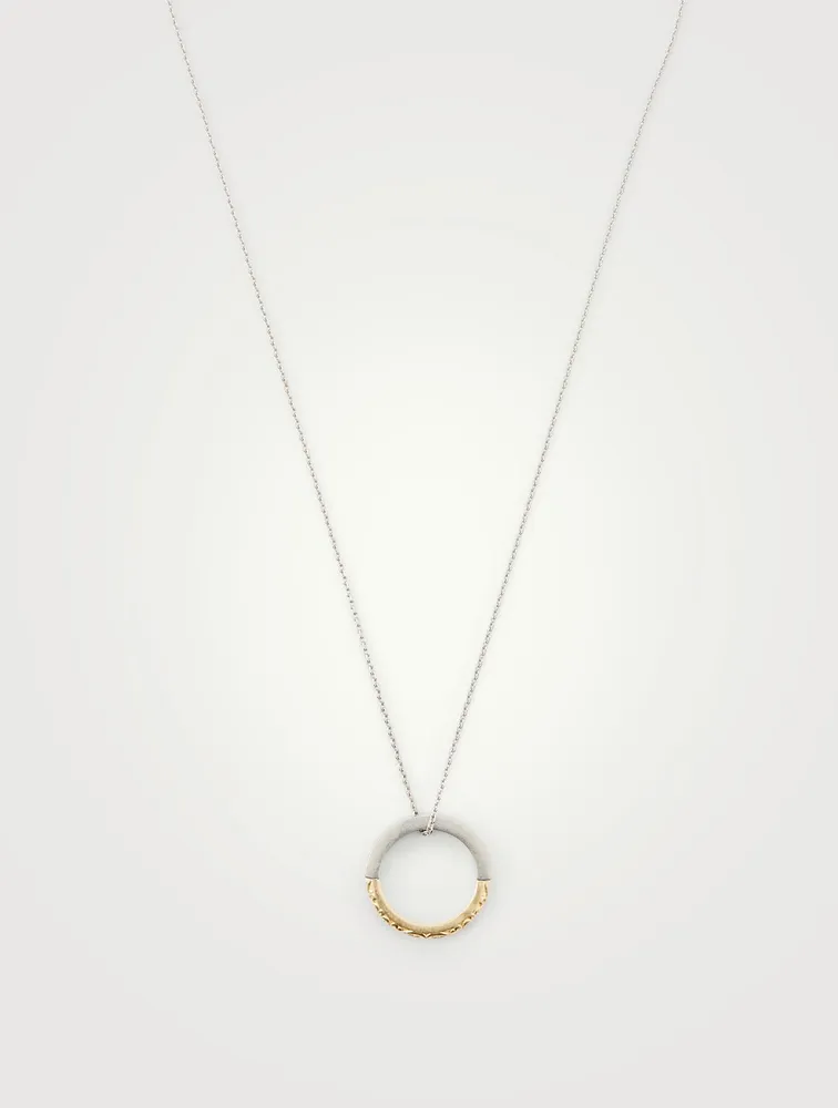 Engraved Ring Necklace