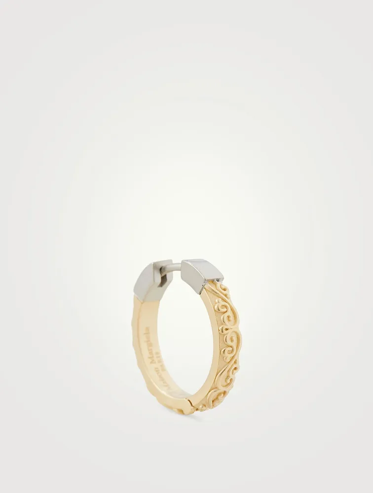Engraved Hoop Earring
