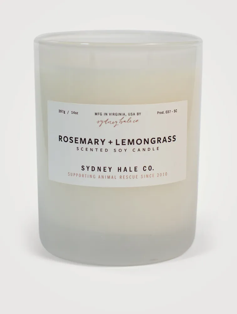 Rosemary & Lemongrass Scented Soy Candle