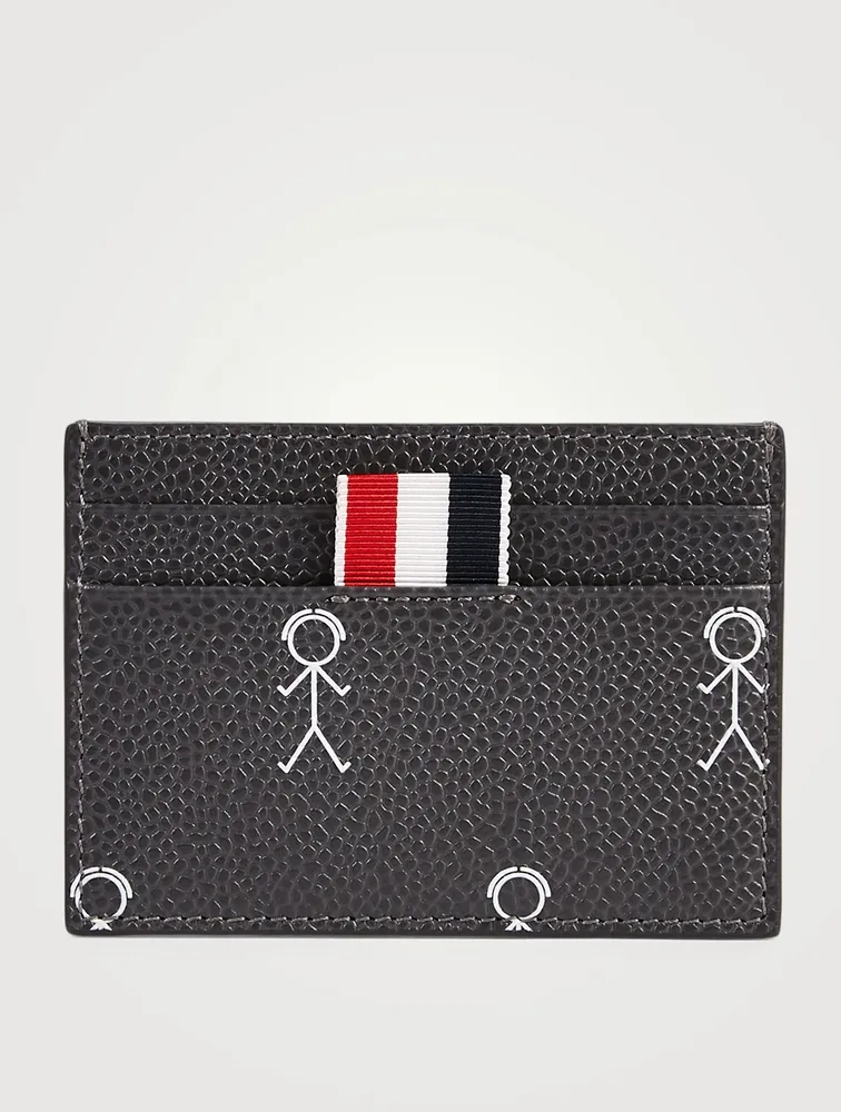 Leather Card Holder In Mr. Thom Icon Print