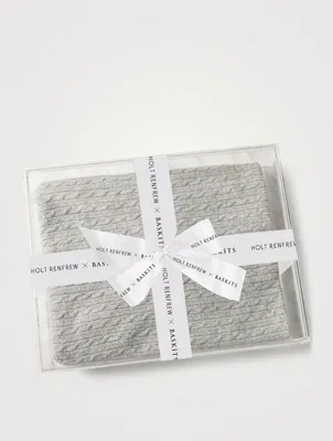 HOLT RENFREW x BASKITS Cable Knit Cashmere Blanket