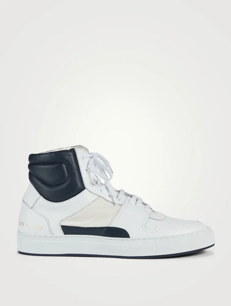 Leather High-Top Sneakers