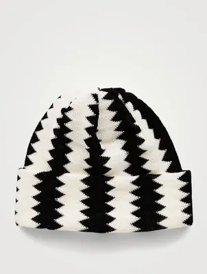 Wool-Blend Zig-Zag Beanie