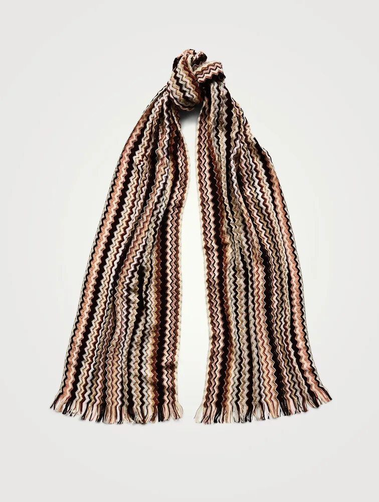 Wool-Blend Zig-Zag Scarf