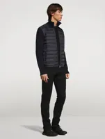 Wool-Blend Quilted Zip Cardigan