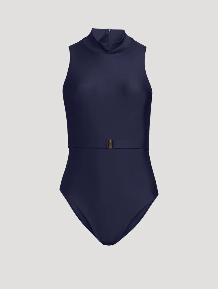 The High Silhouette Belted One-Piece Swimsuit