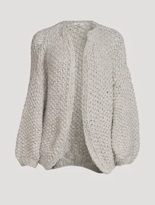 Pearl Pattern Alpaca-Blend Cardigan
