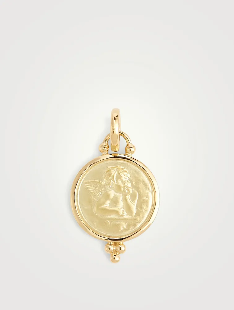 18K Gold Angel Pendant