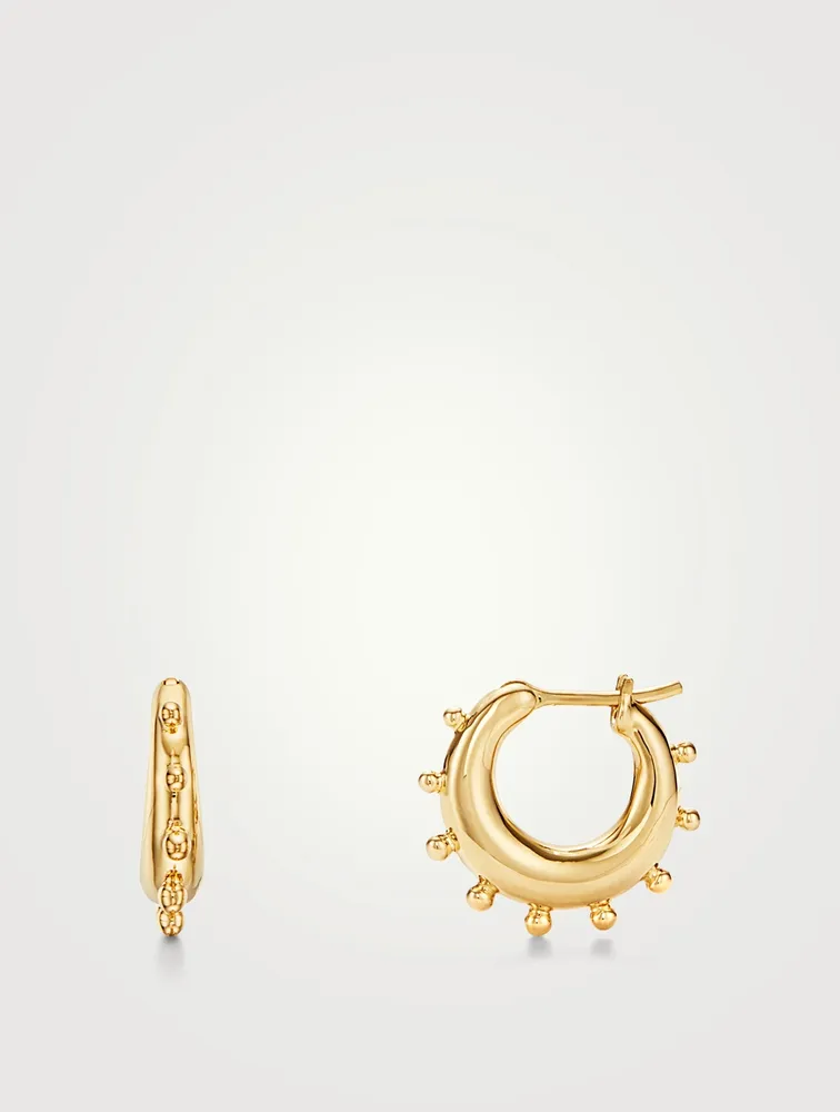 18K Gold Yoga Hoop Earrings