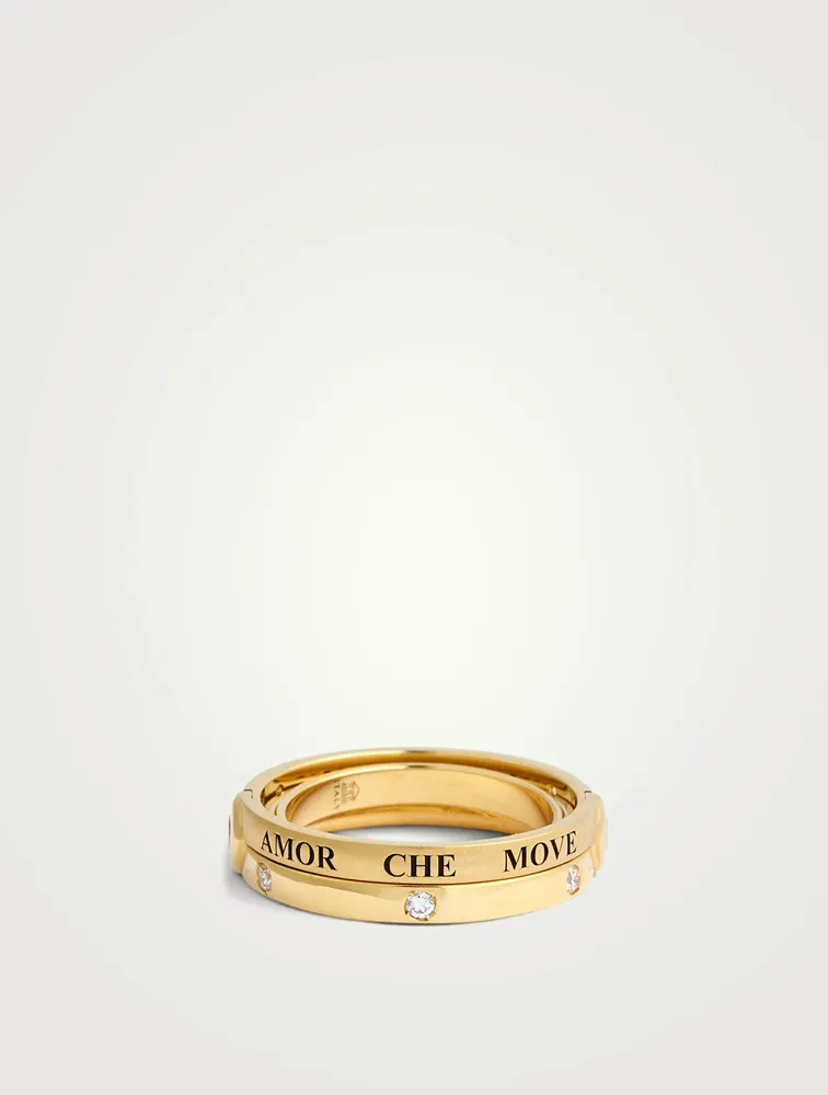 18K Gold Astrid Ring With Diamonds