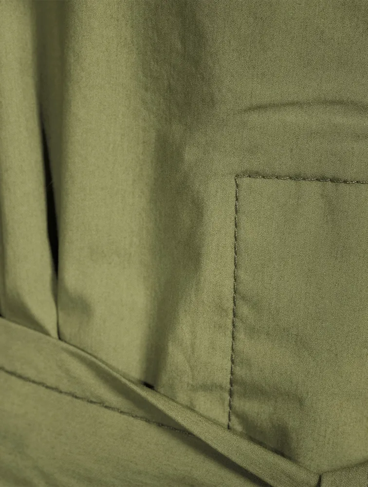Stretch Canvas Trench Coat